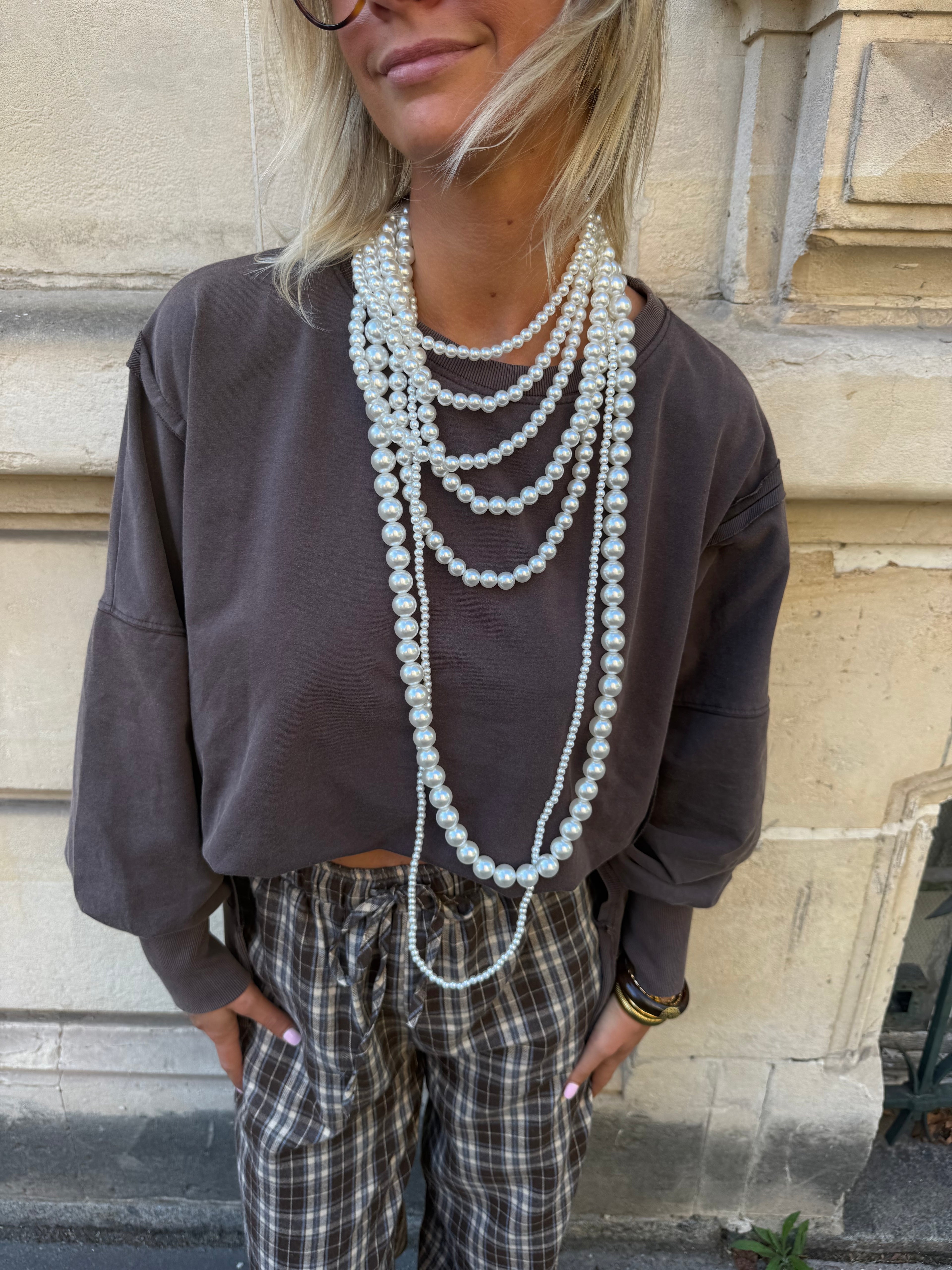 Maxi collier perles