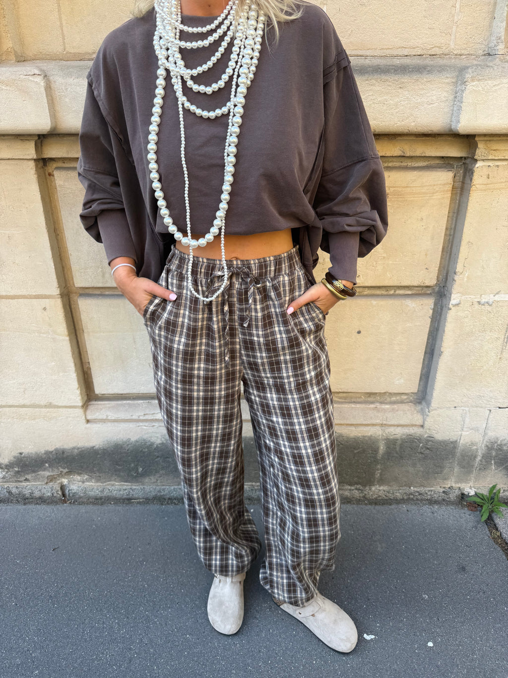 Pantalon Raphael marron