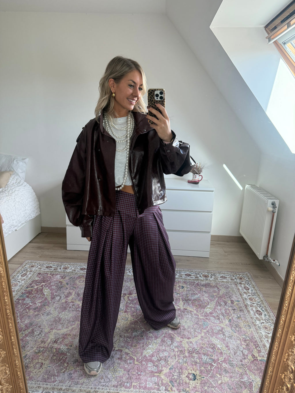 Pantalon Cassie bordeaux