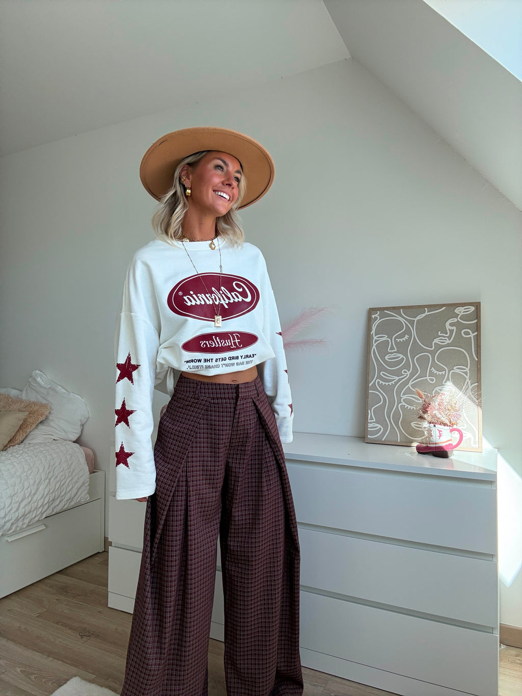 Pantalon Eliott bordeaux