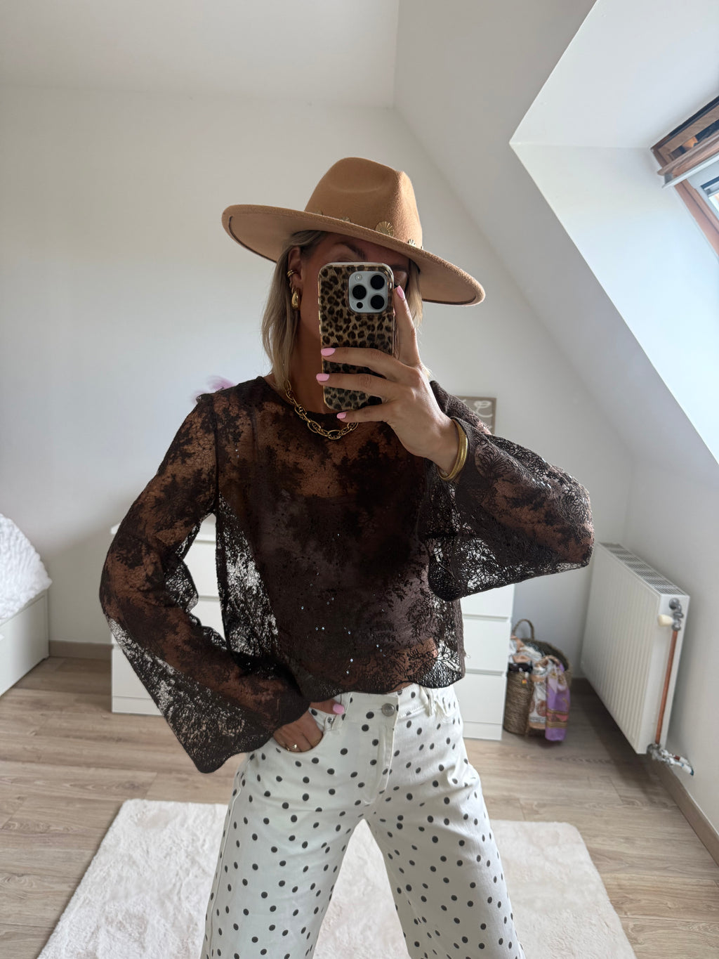 Blouse Romy marron