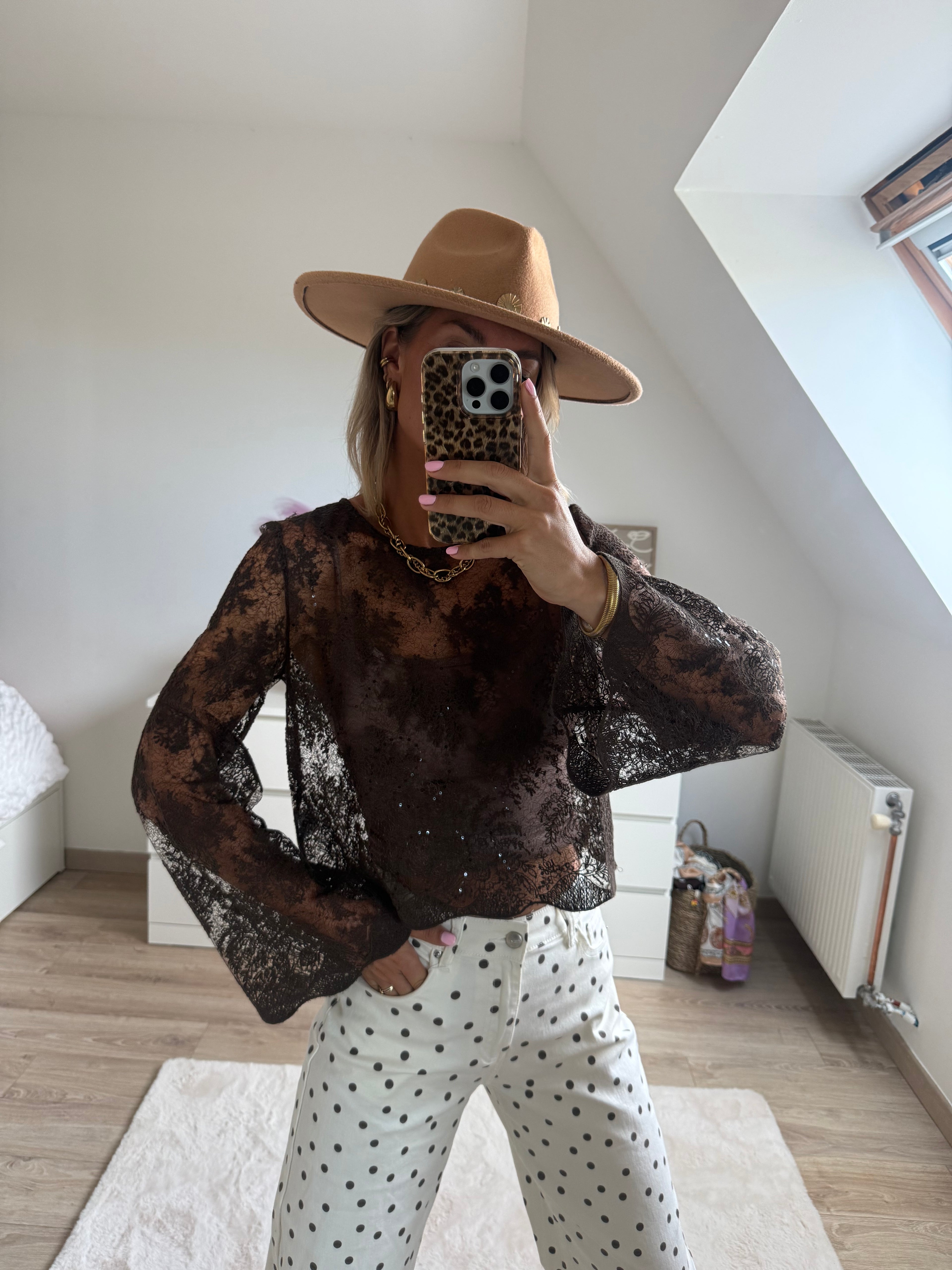 Blouse Romy marron
