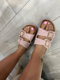 Sandales Bali roses