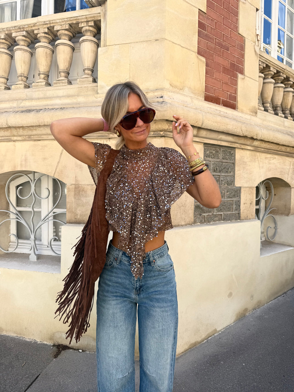 Blouse Gigi marron