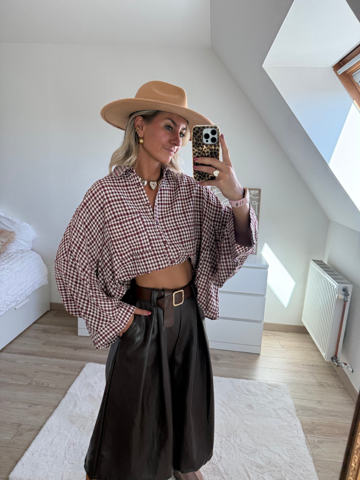 Chemise Anouck bordeaux