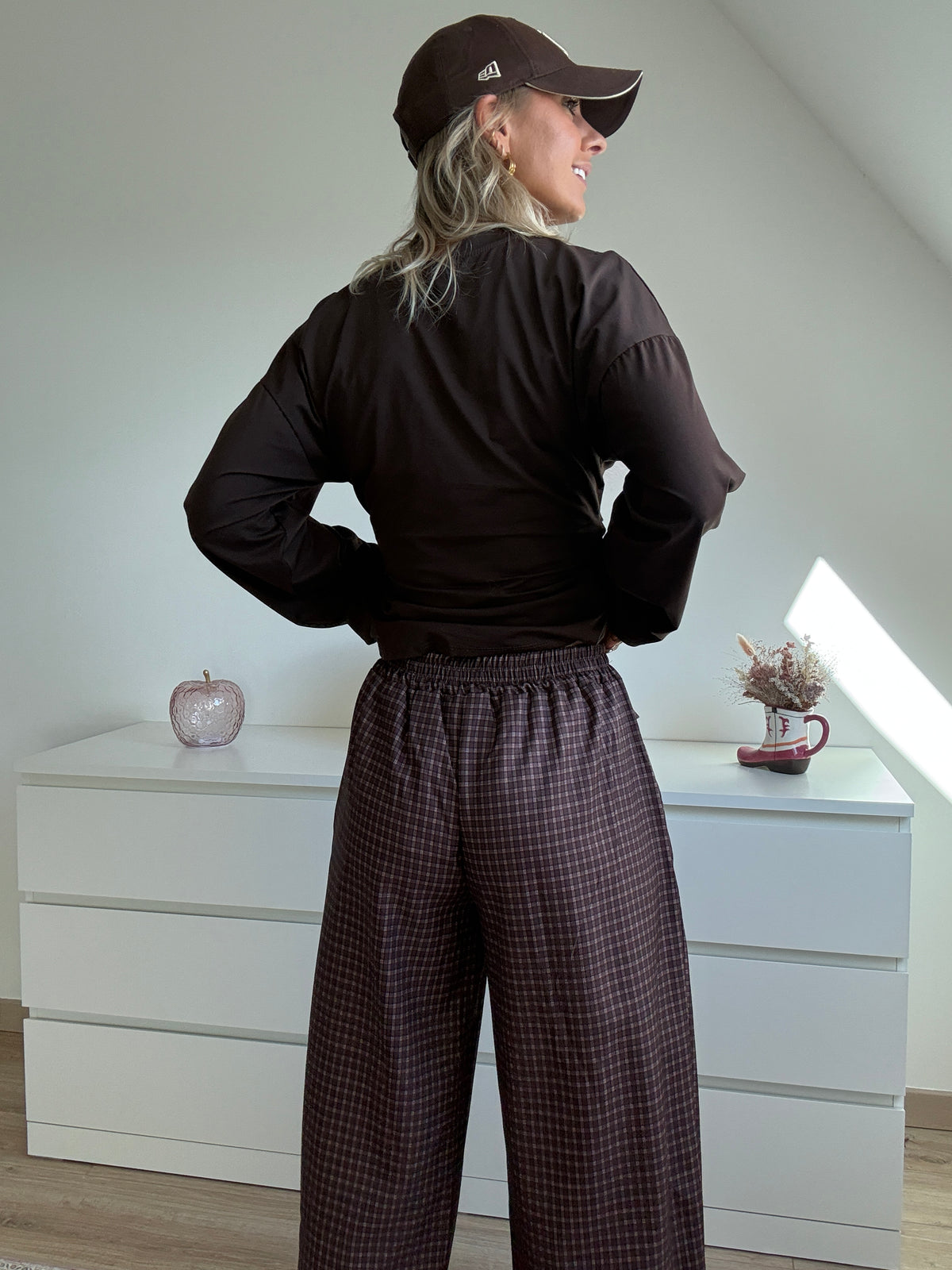 Pantalon Cassie bordeaux