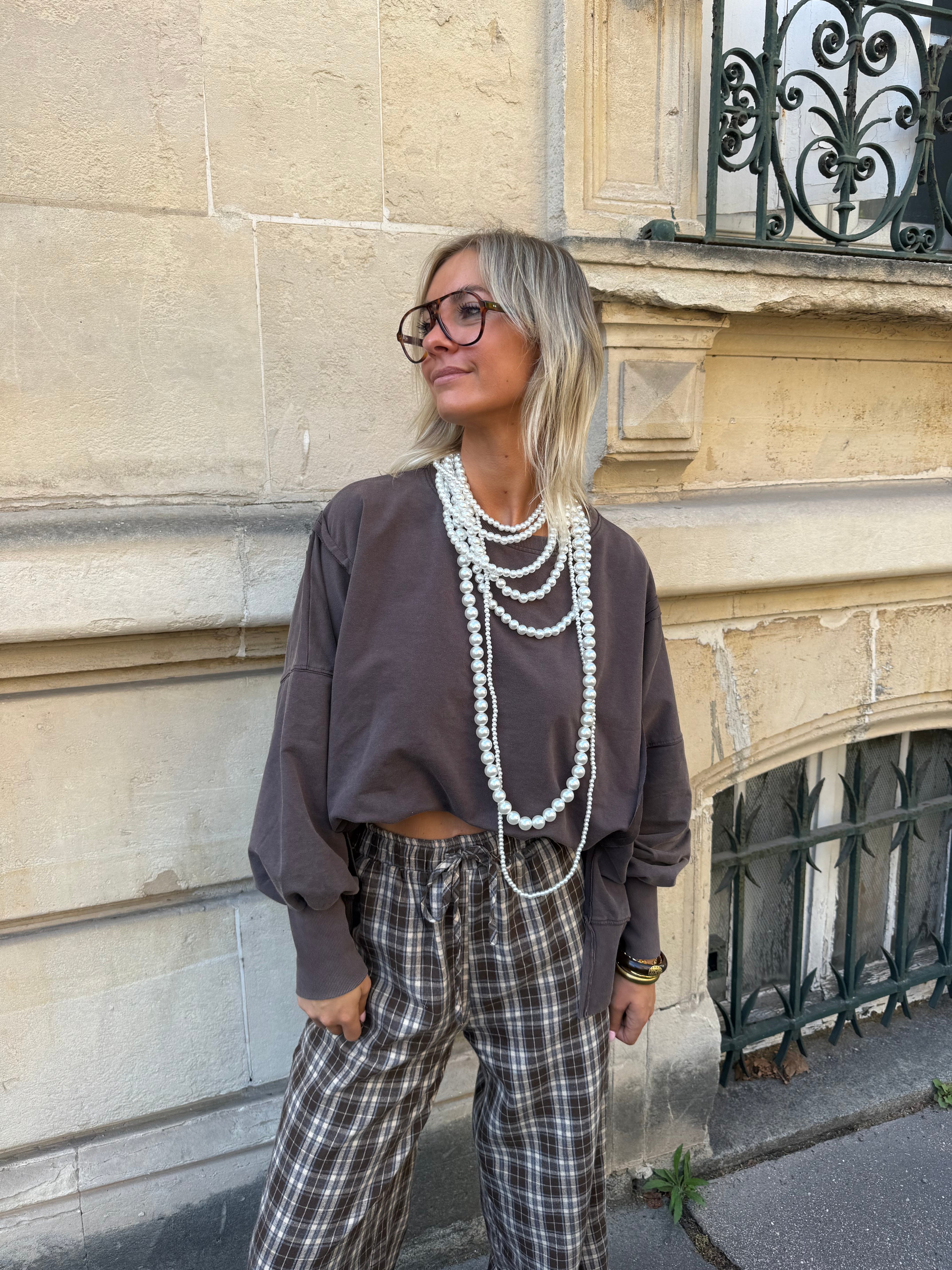 Maxi collier perles
