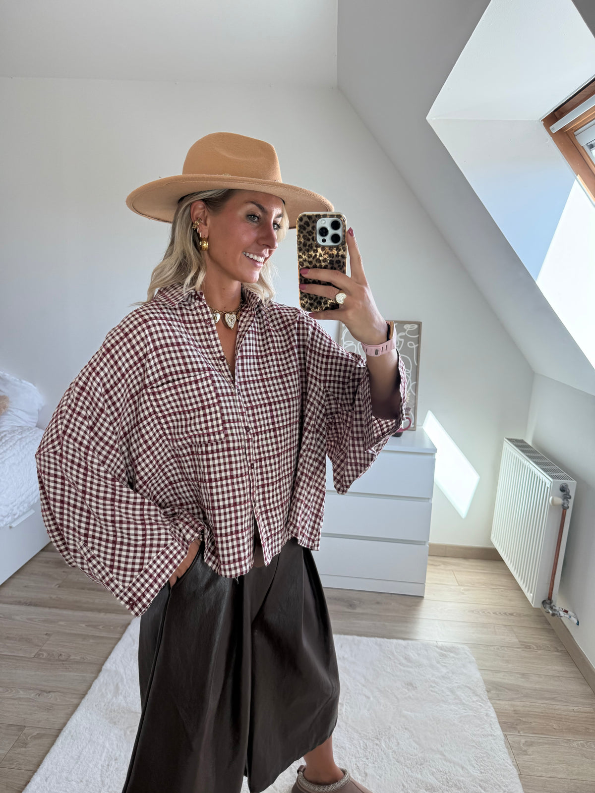 Chemise Anouck bordeaux