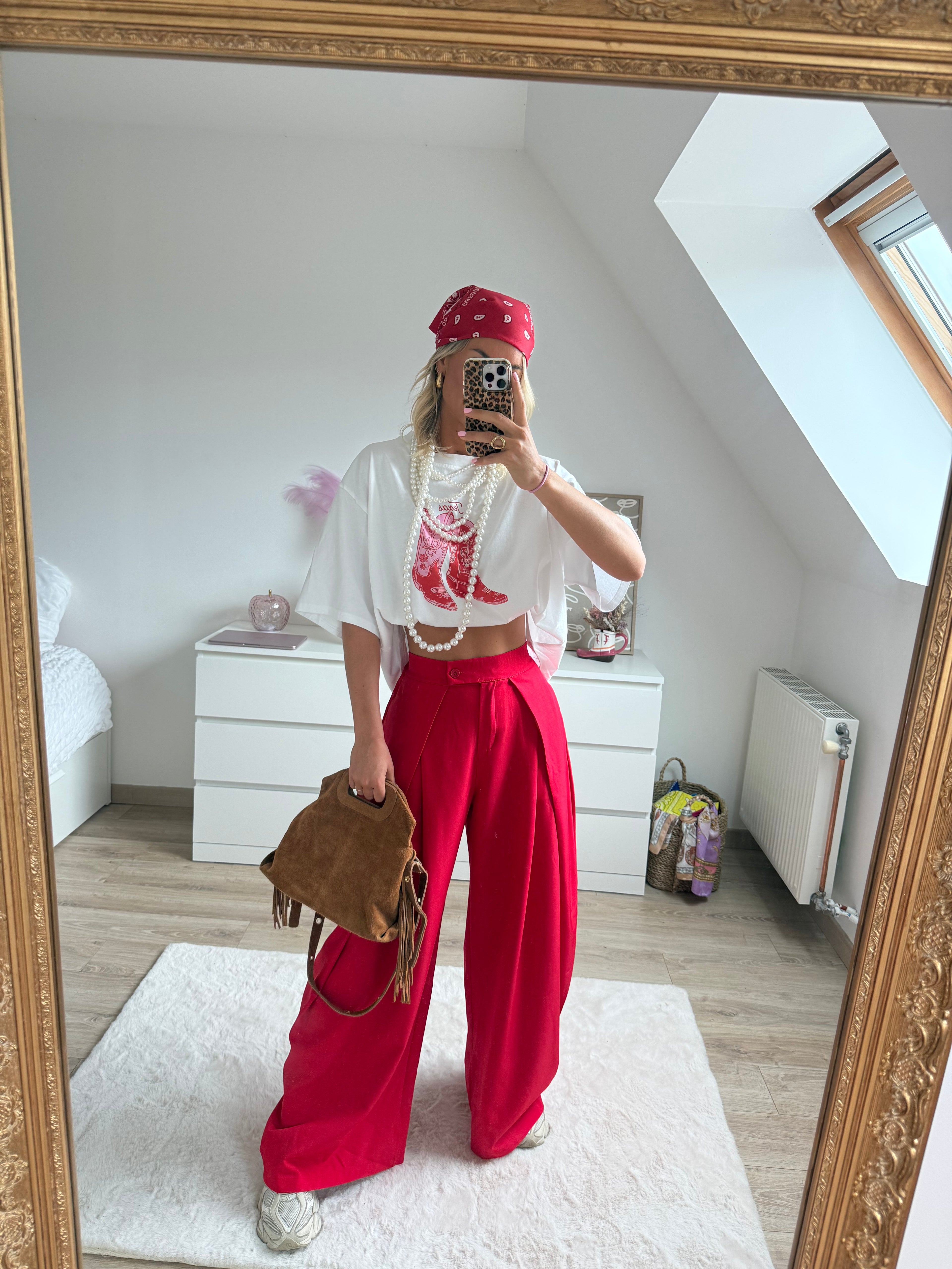 Pantalon Armand rouge