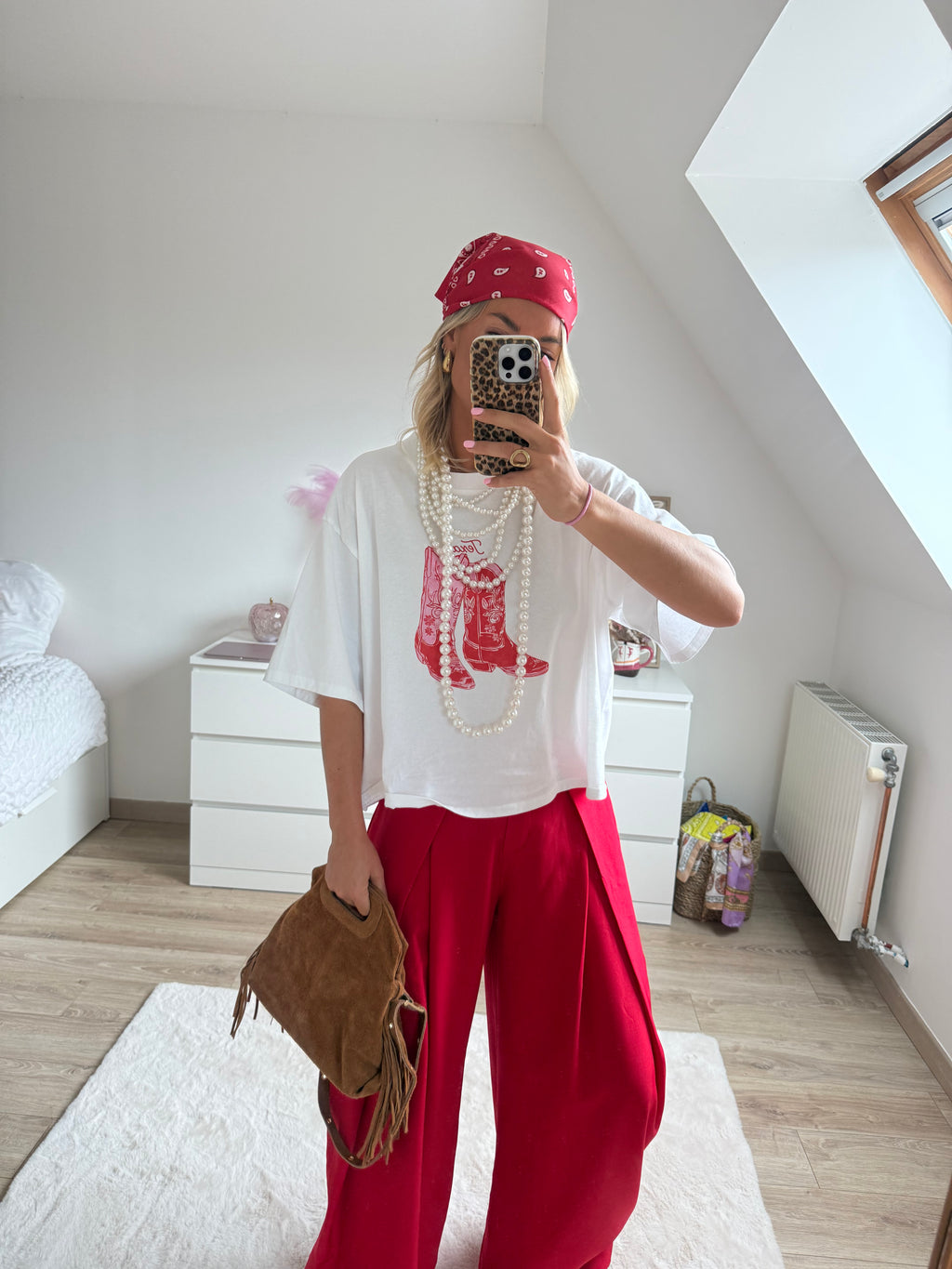Tee shirt Santiags blanc