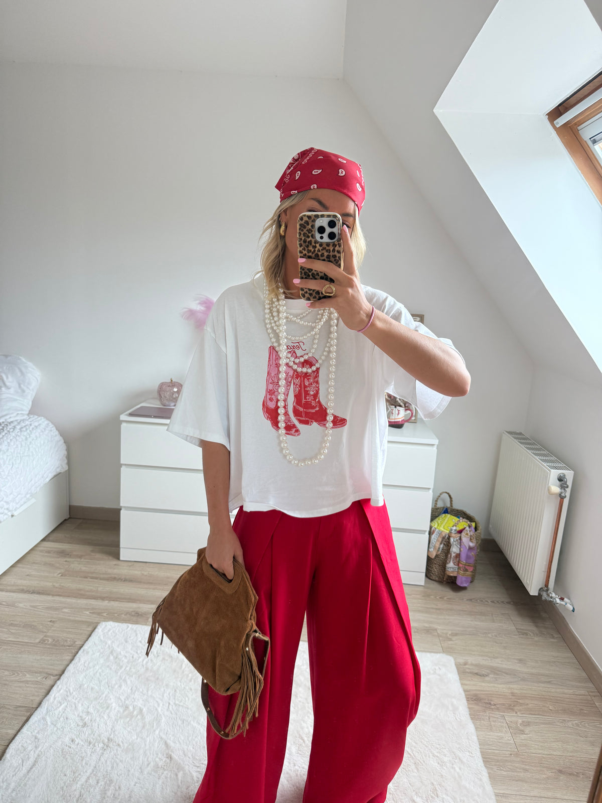 Tee shirt Santiags blanc