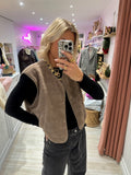 Veste Sherpa taupe