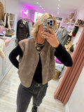 Veste Sherpa taupe