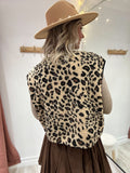 Veste Sherpa leopard