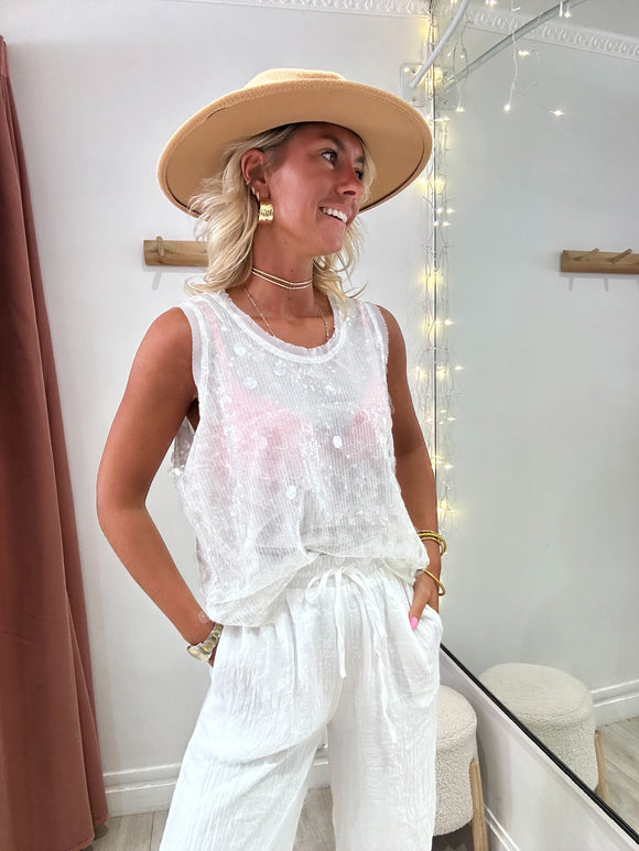 Top Ibiza blanc