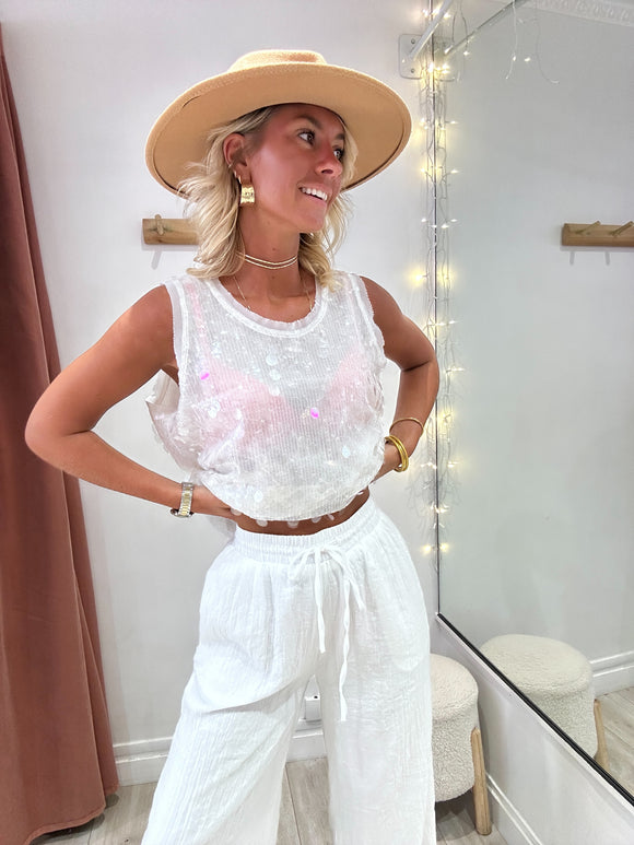 Pantalon Mathis blanc