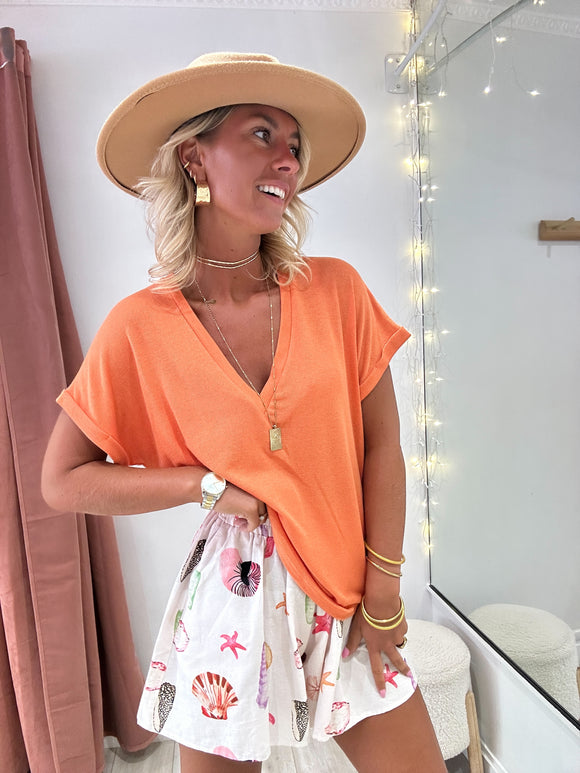 Tee shirt Anaé corail
