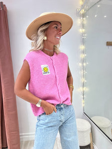 Gilet Louis rose