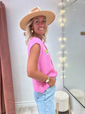 Gilet Louis rose