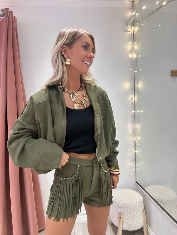 Short Bella kaki