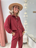 Chemise Amelia bordeaux