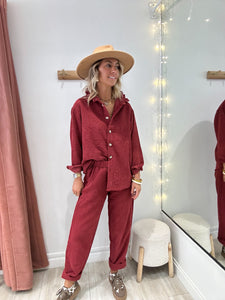 Pantalon Amelia bordeaux