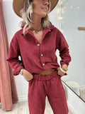 Pantalon Amelia bordeaux