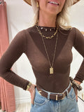Top Opale marron