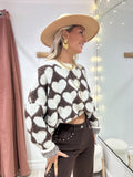 Pull Heart marron