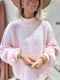 Pull Boubou rose pâle