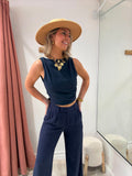 Pantalon Andréa bleu