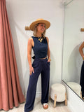 Pantalon Andréa bleu