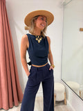 Pantalon Andréa bleu