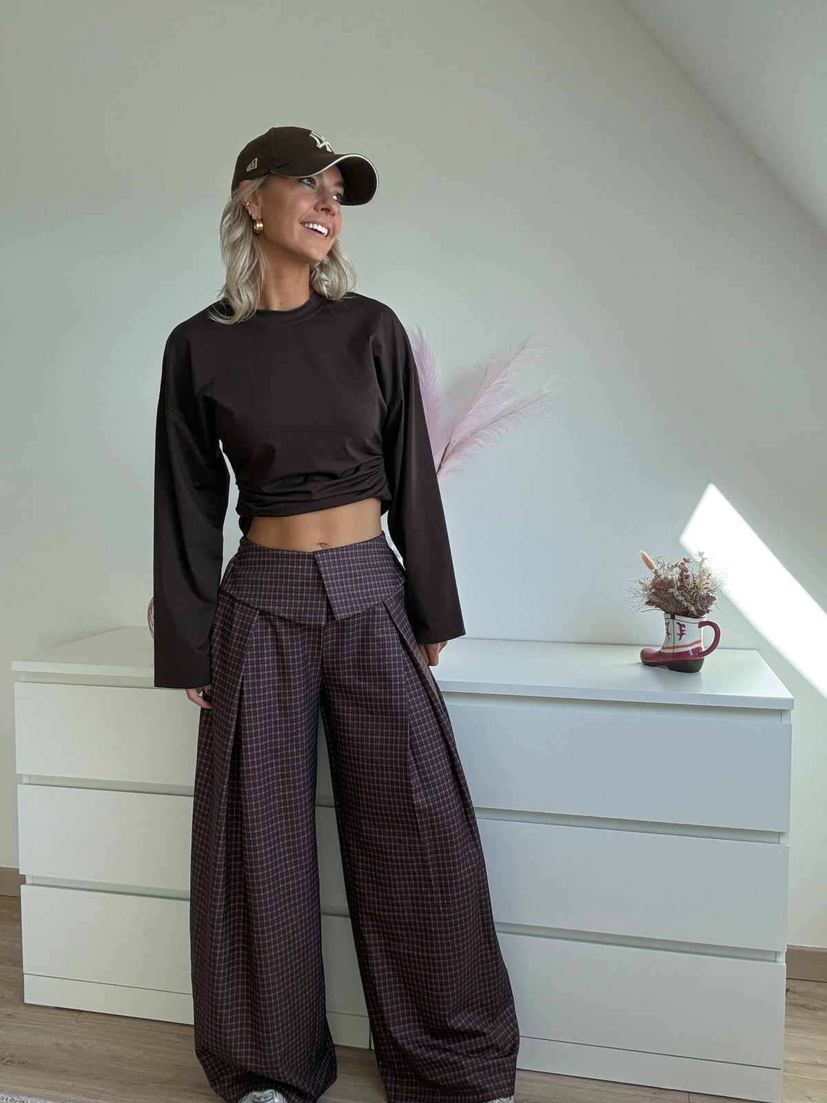Pantalon Cassie marron