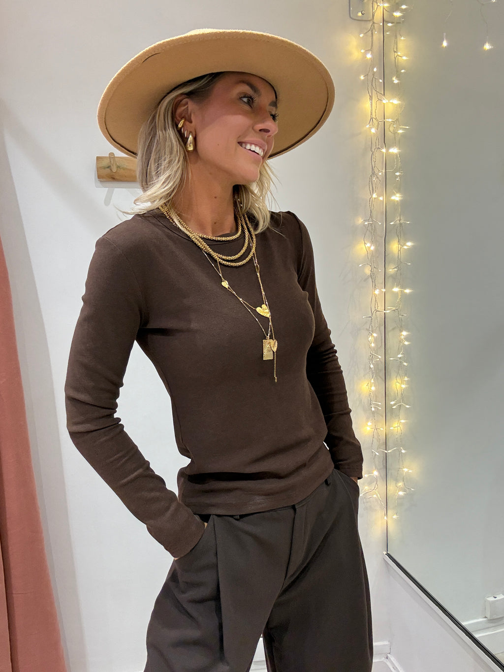 Top Mia marron