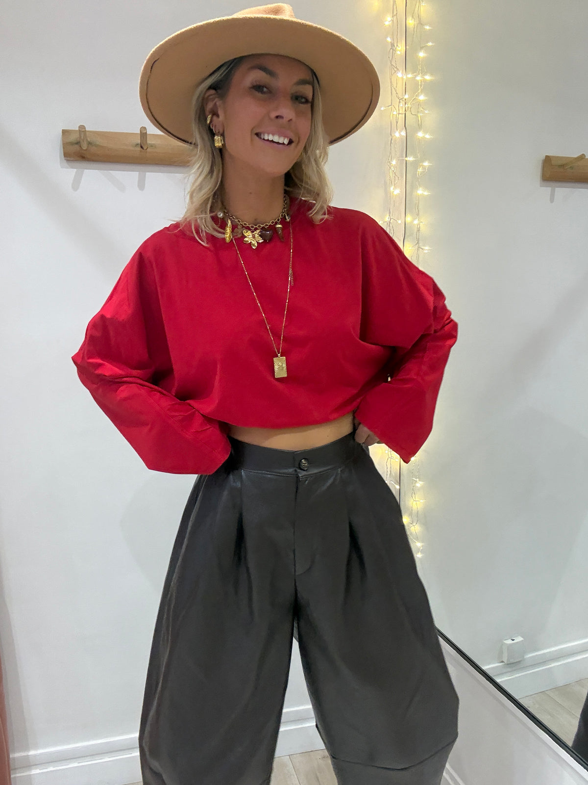 Pantalon Nathy marron