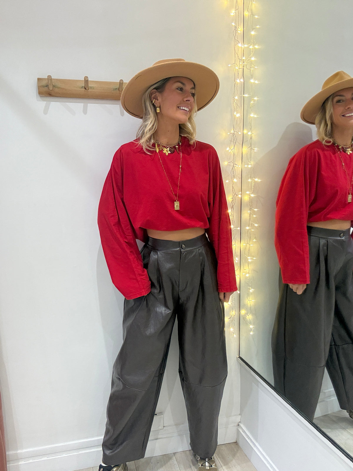 Pantalon Nathy marron